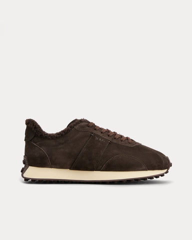 Tod's T Vintage Suede Brown Low Top Sneakers