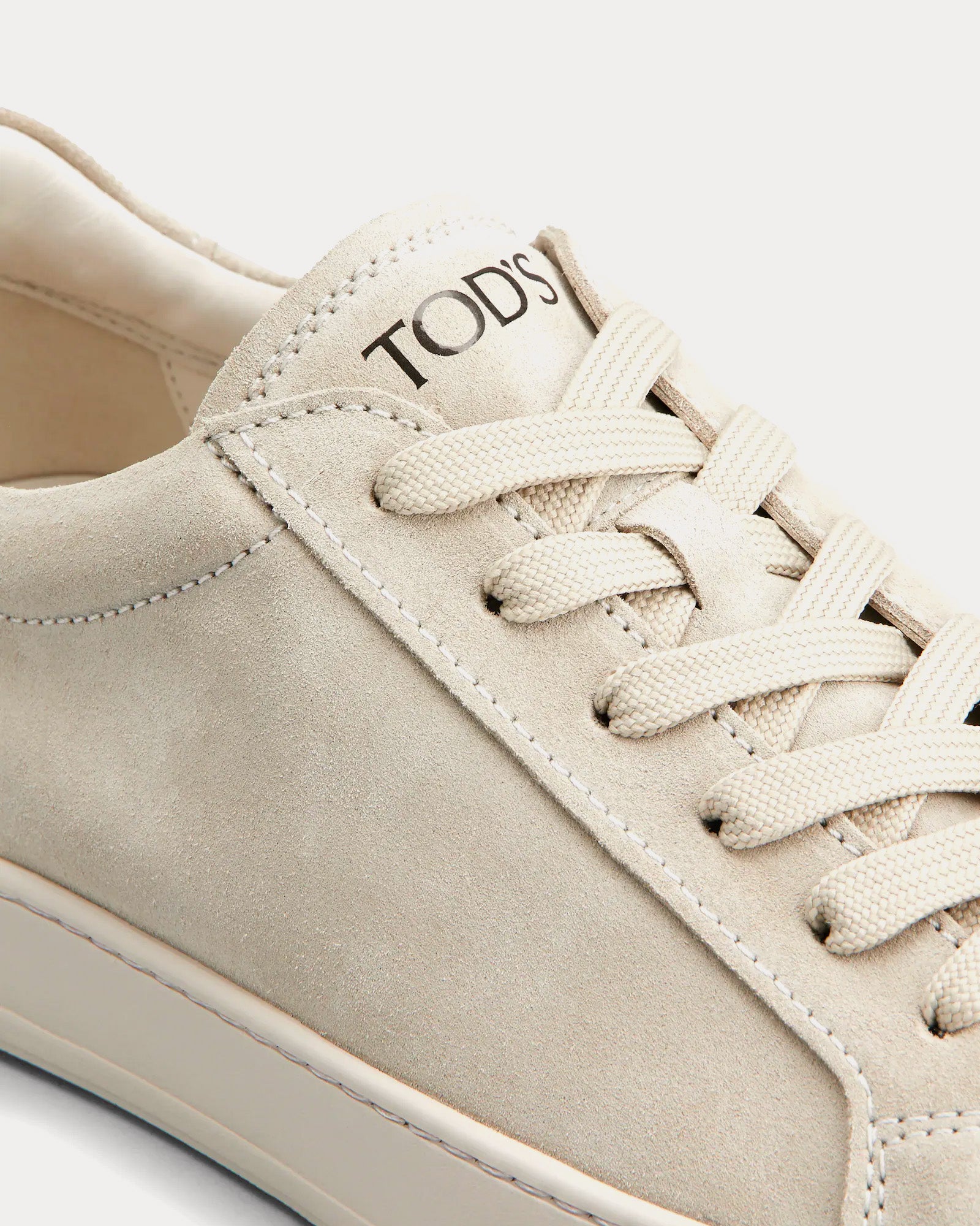Tod's - Minimal Suede Beige Low Top Sneakers