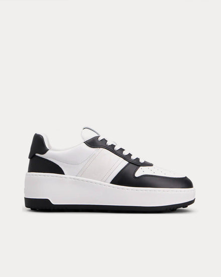 Tod's Platform Leather White / Black Low Top Sneakers - 1