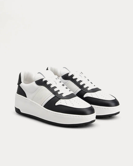Tod's Platform Leather White / Black Low Top Sneakers - 2