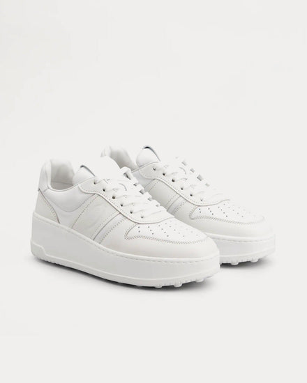 Tod's Platform Leather White Low Top Sneakers - 2