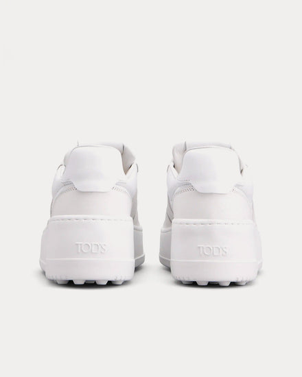 Tod's Platform Leather White Low Top Sneakers - 3