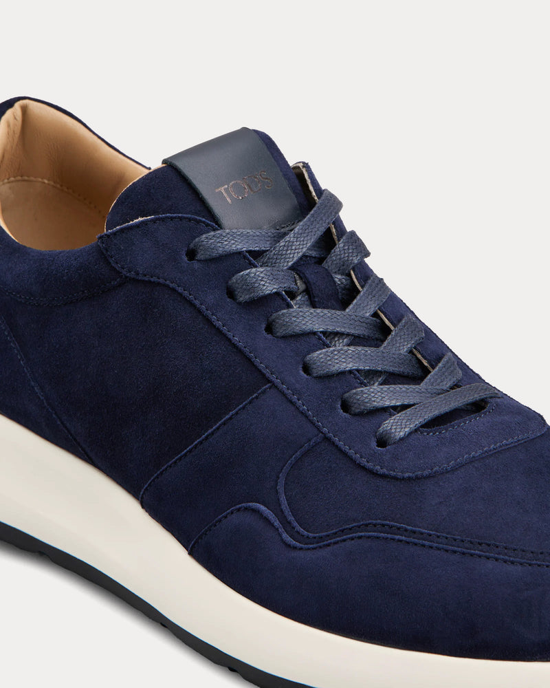 Tod's Red Dot Pashmy Suede Blue Low Top Sneakers - 5
