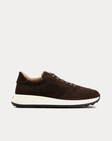 Tod's Red Dot Pashmy Suede Brown Low Top Sneakers