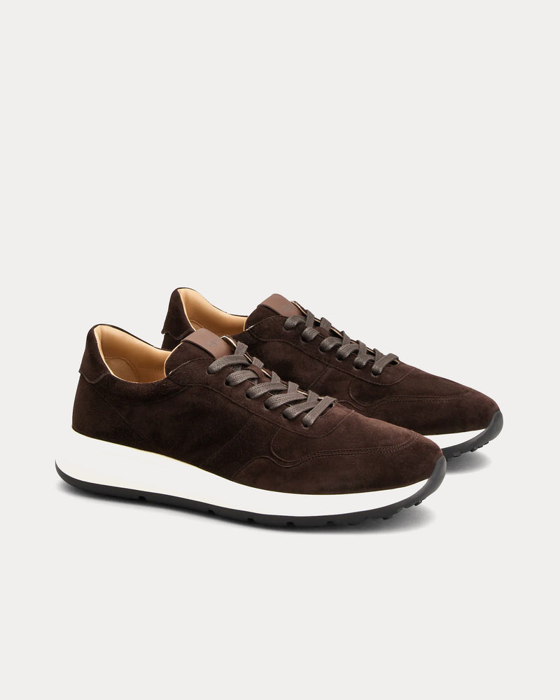 Tod's Red Dot Pashmy Suede Brown Low Top Sneakers - 2