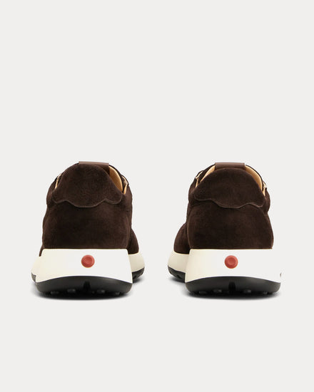 Tod's Red Dot Pashmy Suede Brown Low Top Sneakers - 3