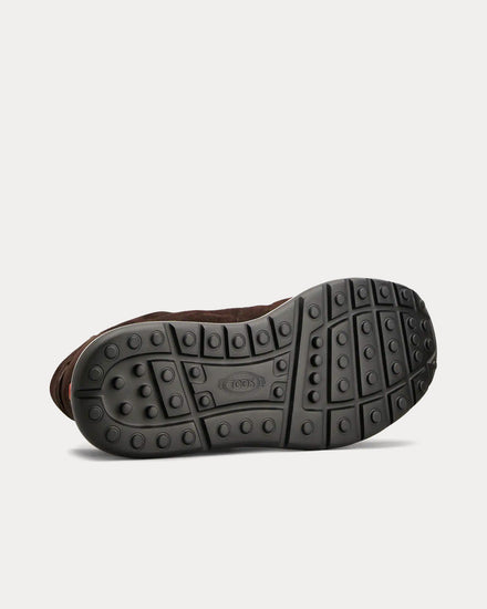 Tod's Red Dot Pashmy Suede Brown Low Top Sneakers - 4