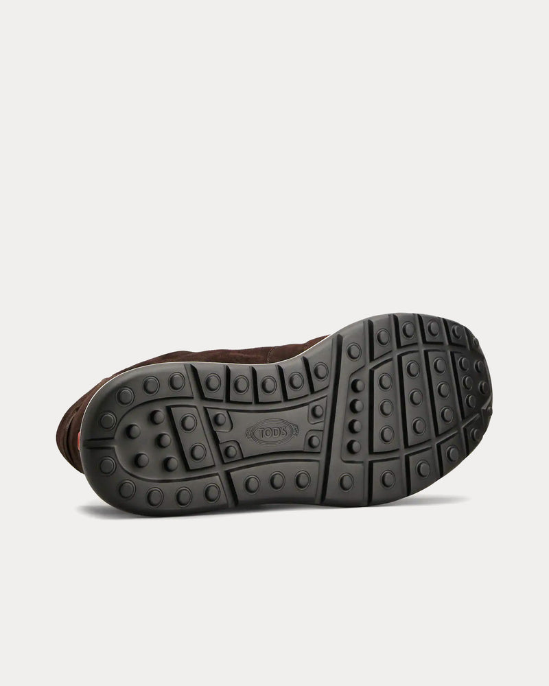 Tod's Red Dot Pashmy Suede Brown Low Top Sneakers - 4