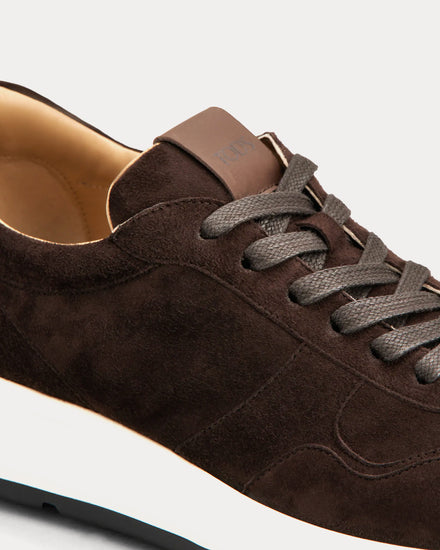 Tod's Red Dot Pashmy Suede Brown Low Top Sneakers - 5
