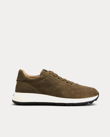 Tod's Red Dot Pashmy Suede Green Low Top Sneakers