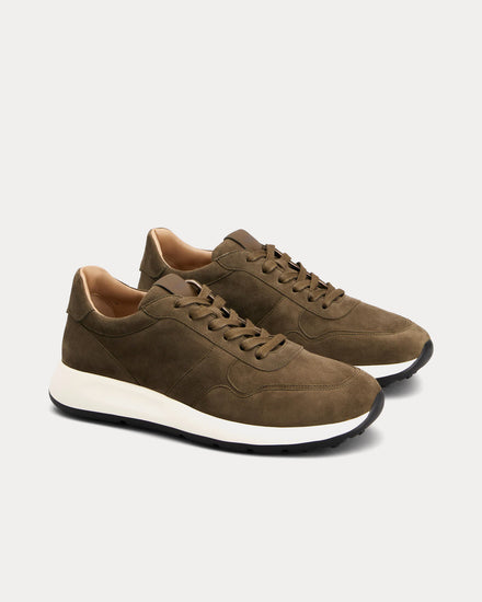 Tod's Red Dot Pashmy Suede Green Low Top Sneakers - 2