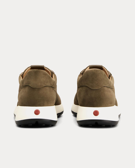 Tod's Red Dot Pashmy Suede Green Low Top Sneakers - 3