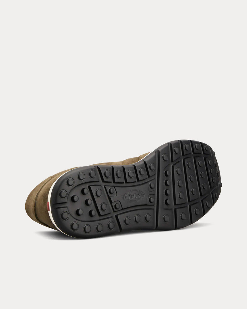 Tod's Red Dot Pashmy Suede Green Low Top Sneakers - 4