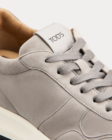 Tod's Red Dot Pashmy Suede Grey Low Top Sneakers - 5