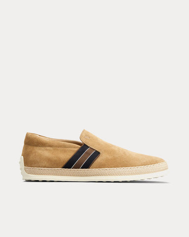 Tod's Suede Beige / Brown / Black Loafers