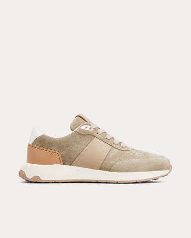 Tod's Runner Suede Beige / Brown Low Top Sneakers