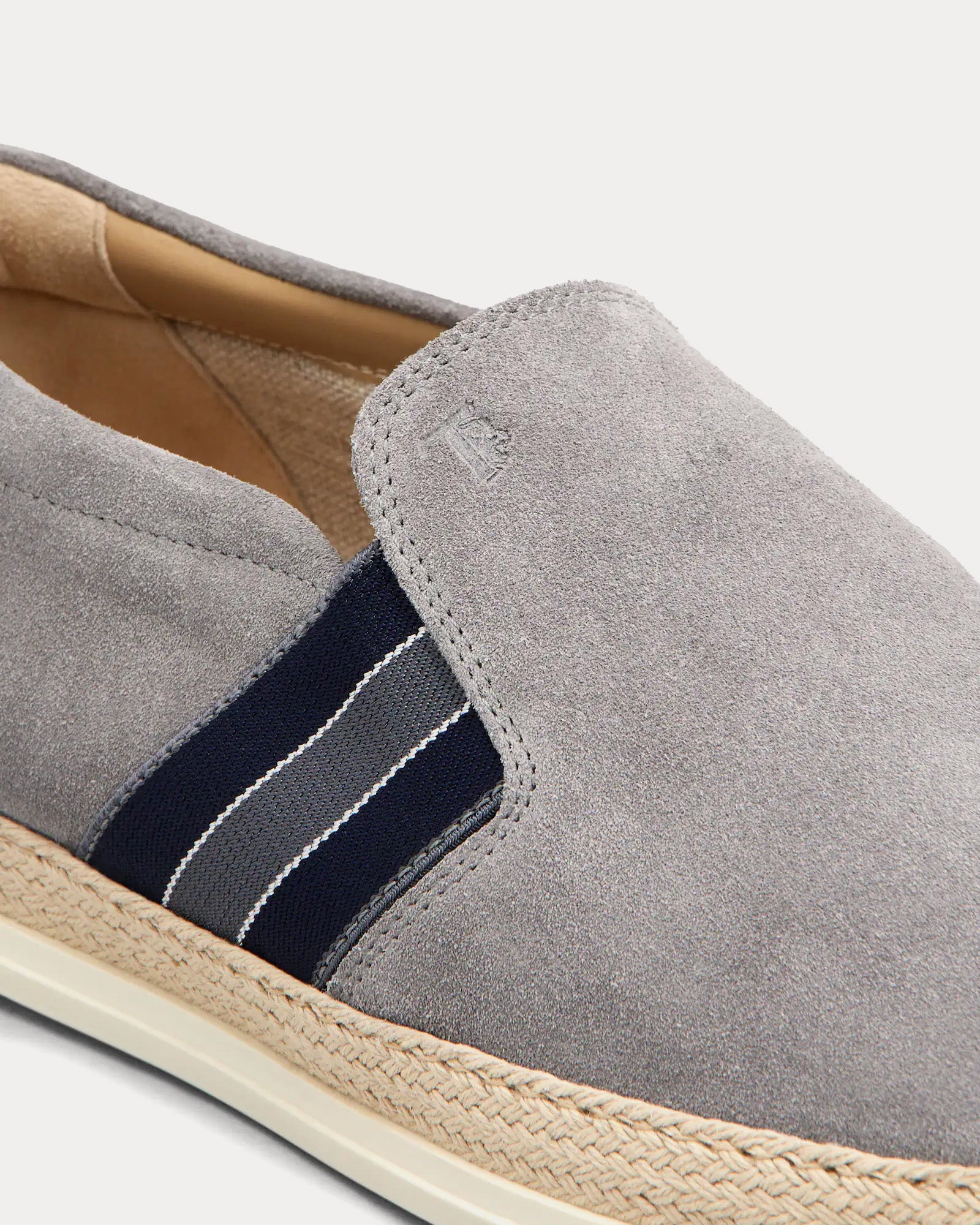 Tod's - Suede Grey / Blue Loafers
