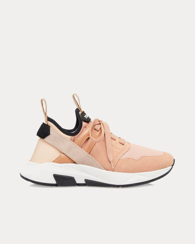 Tom Ford Jago Nylon Mesh Nude Low Top Sneakers