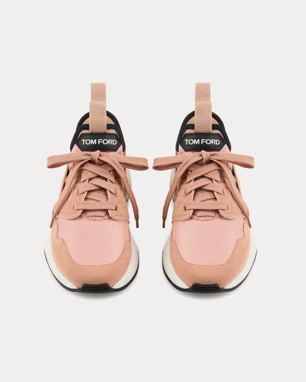 Tom Ford Jago Nylon Mesh Nude Low Top Sneakers - 2