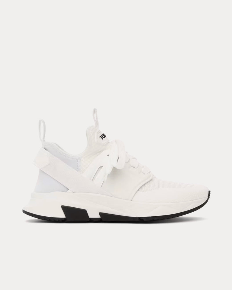 Tom Ford Jago Nylon Mesh White Low Top Sneakers - 1