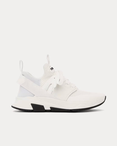 Tom Ford Jago Nylon Mesh White Low Top Sneakers
