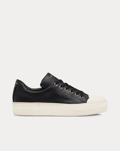 Tom Ford Grace Smooth Leather Black Low Top Sneakers