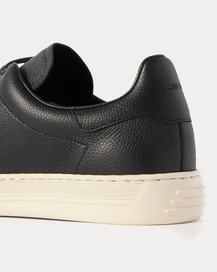 Tom Ford Warwick Perforated Leather Black / Cream Low Top Sneakers - 4
