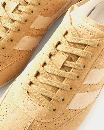 Tom Ford Brook Suede Beige Low Top Sneakers - 2