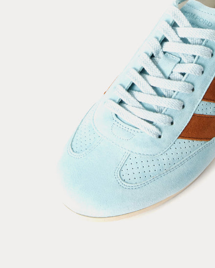 Tom Ford Brook Suede Blue Low Top Sneakers - 2