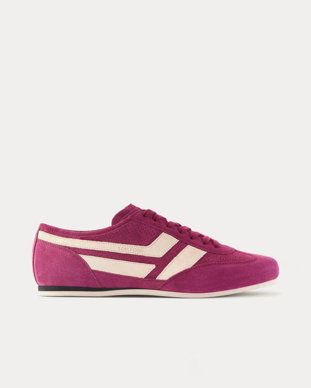 Tom Ford Brook Suede Purple Low Top Sneakers - 1