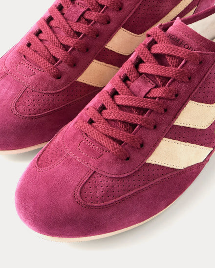 Tom Ford Brook Suede Purple Low Top Sneakers - 2