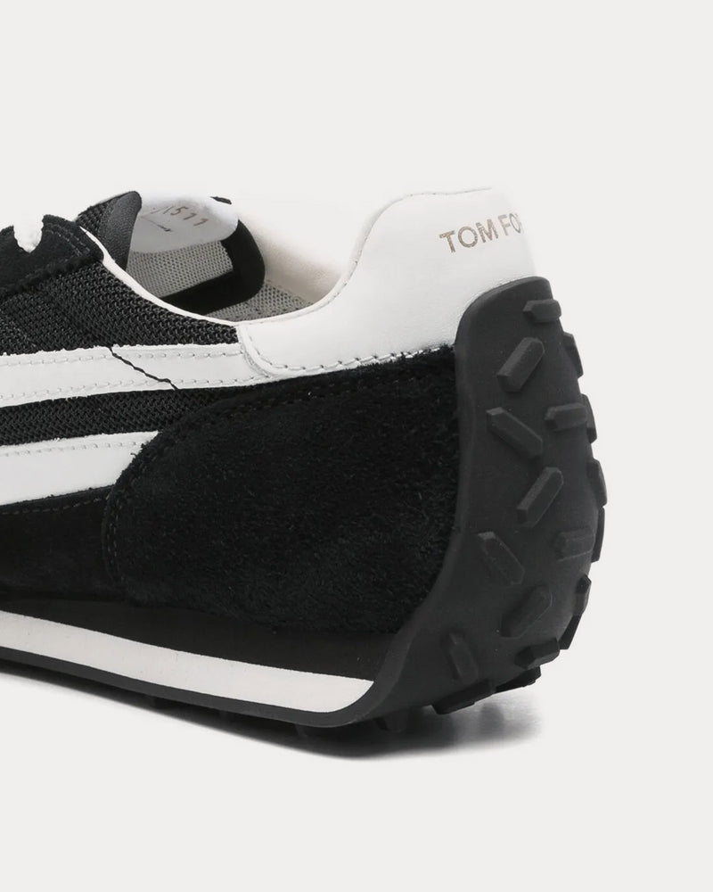 Tom Ford Mick Suede Black / White Low Top Sneakers - 4