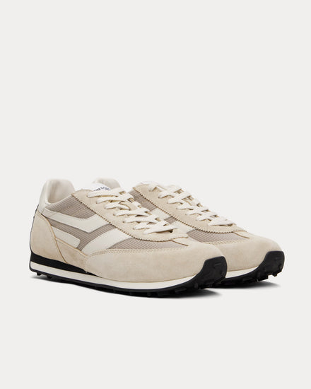 Tom Ford Mick Suede Cream / Black Low Top Sneakers - 2