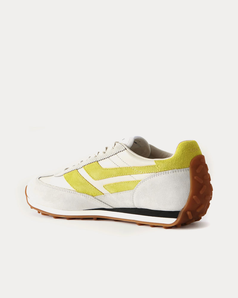 Tom Ford Mick Suede White / Yellow Low Top Sneakers - 2