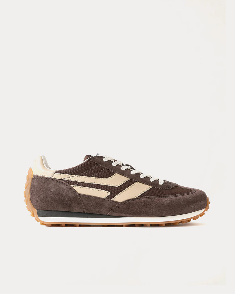 Tom Ford Mick Suede Dark Brown Low Top Sneakers - 1