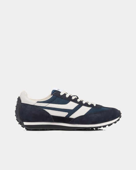 Tom Ford Mick Suede Dark Navy / Amber Low Top Sneakers - 1