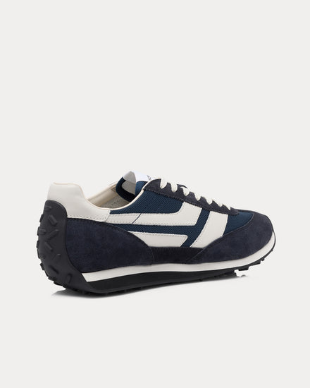 Tom Ford Mick Suede Dark Navy / Amber Low Top Sneakers - 3