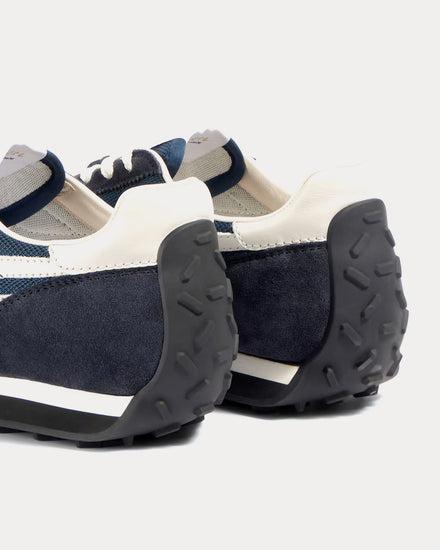 Tom Ford Mick Suede Dark Navy / Amber Low Top Sneakers - 4