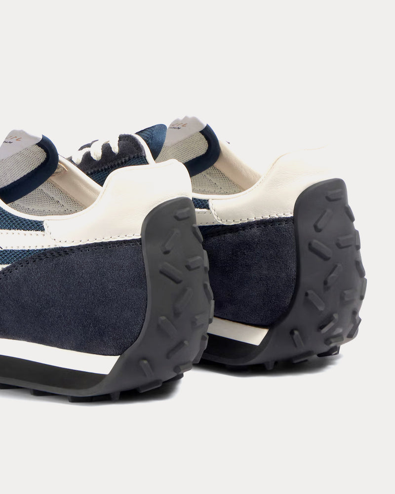 Tom Ford Mick Suede Dark Navy / Amber Low Top Sneakers - 4