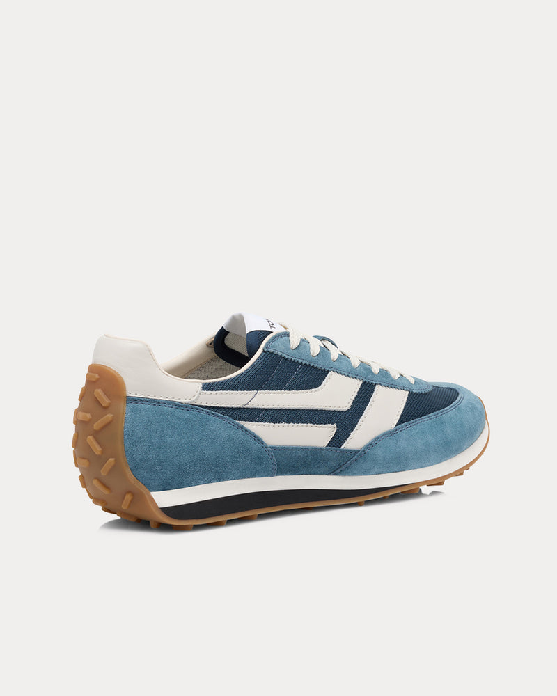 Tom Ford Mick Suede Steel Blue / Amber Low Top Sneakers - 3