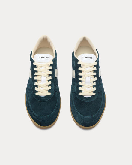 Tom Ford Terence Leather & Suede Navy Low Top Sneakers - 2