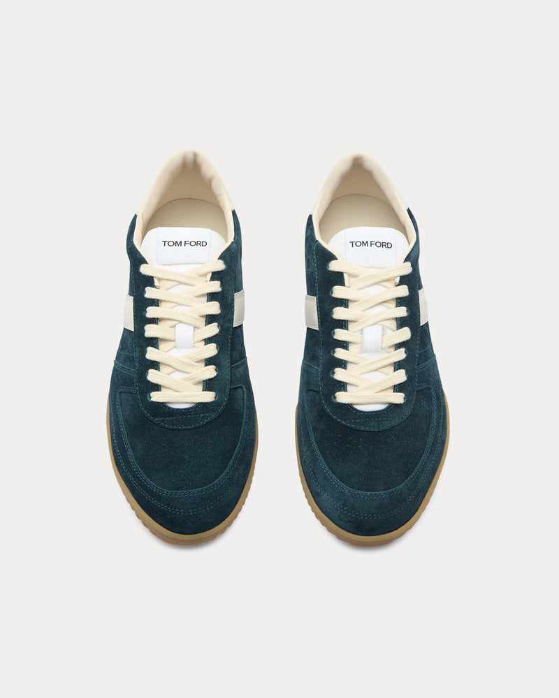 Tom Ford Terence Leather & Suede Navy Low Top Sneakers - 2