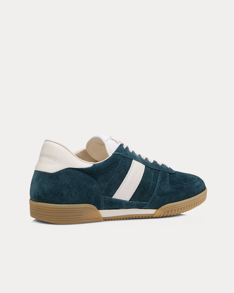 Tom Ford Terence Leather & Suede Navy Low Top Sneakers - 3