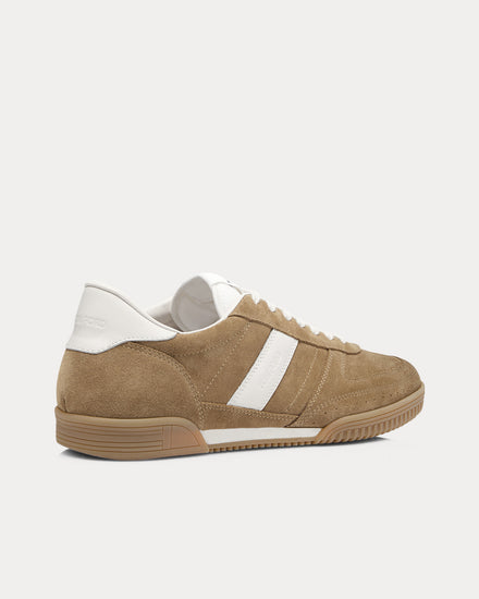 Tom Ford Terence Leather & Suede Tan / Amber Low Top Sneakers - 3