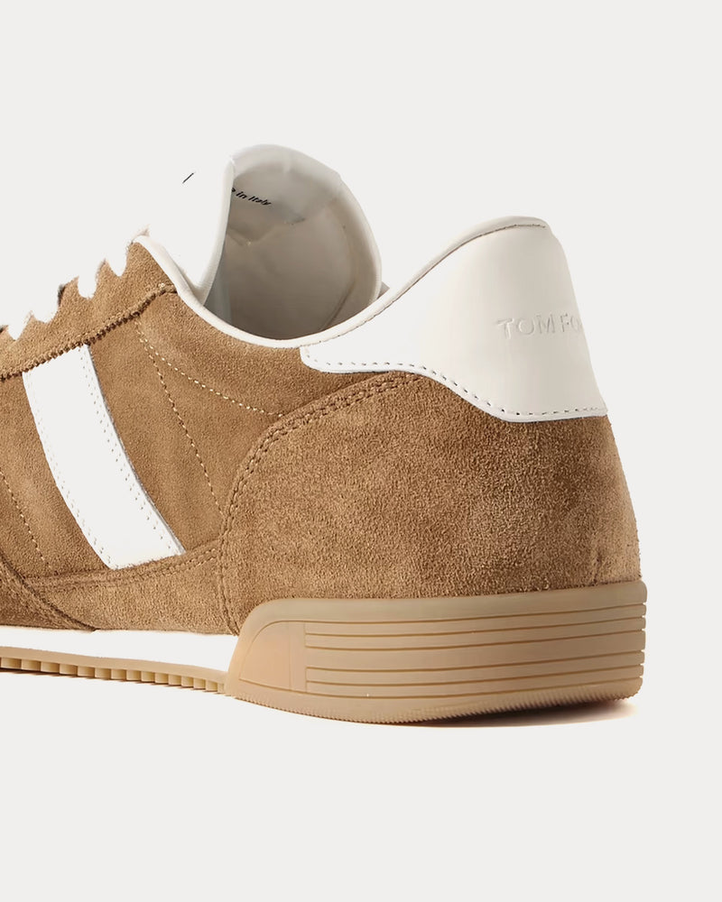 Tom Ford Terence Leather & Suede Tan / Amber Low Top Sneakers - 4