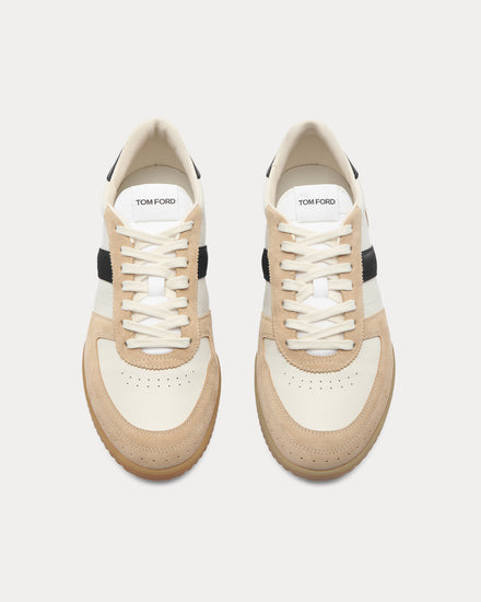 Tom Ford Terence Leather & Suede Dune / Black / Amber Low Top Sneakers - 2