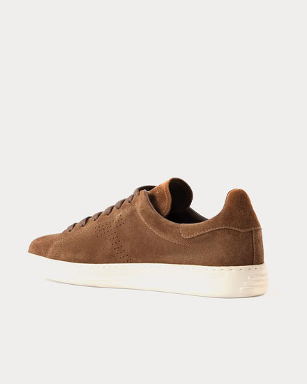 Tom Ford Warwick Perforated Suede Brown Low Top Sneakers - 3