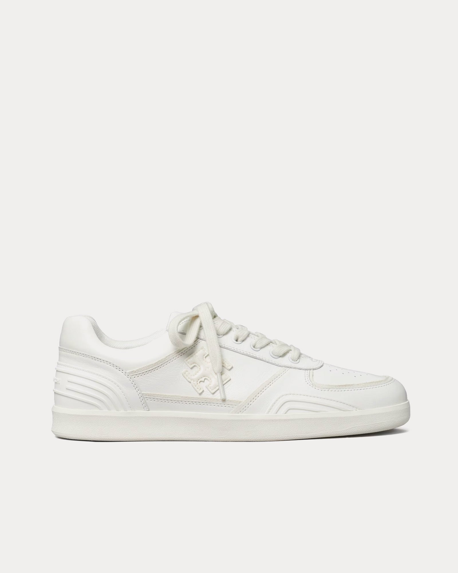 Tory Burch - Clover Court Titanium White / Titanium White Low Top Sneakers