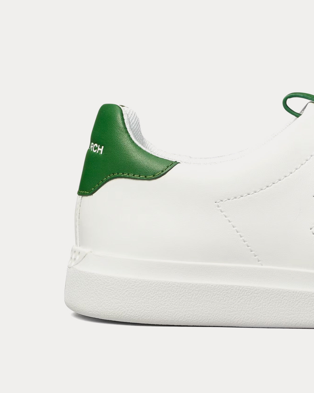 Tory Burch - Double T Howell Court White / Arugula Green Low Top Sneakers