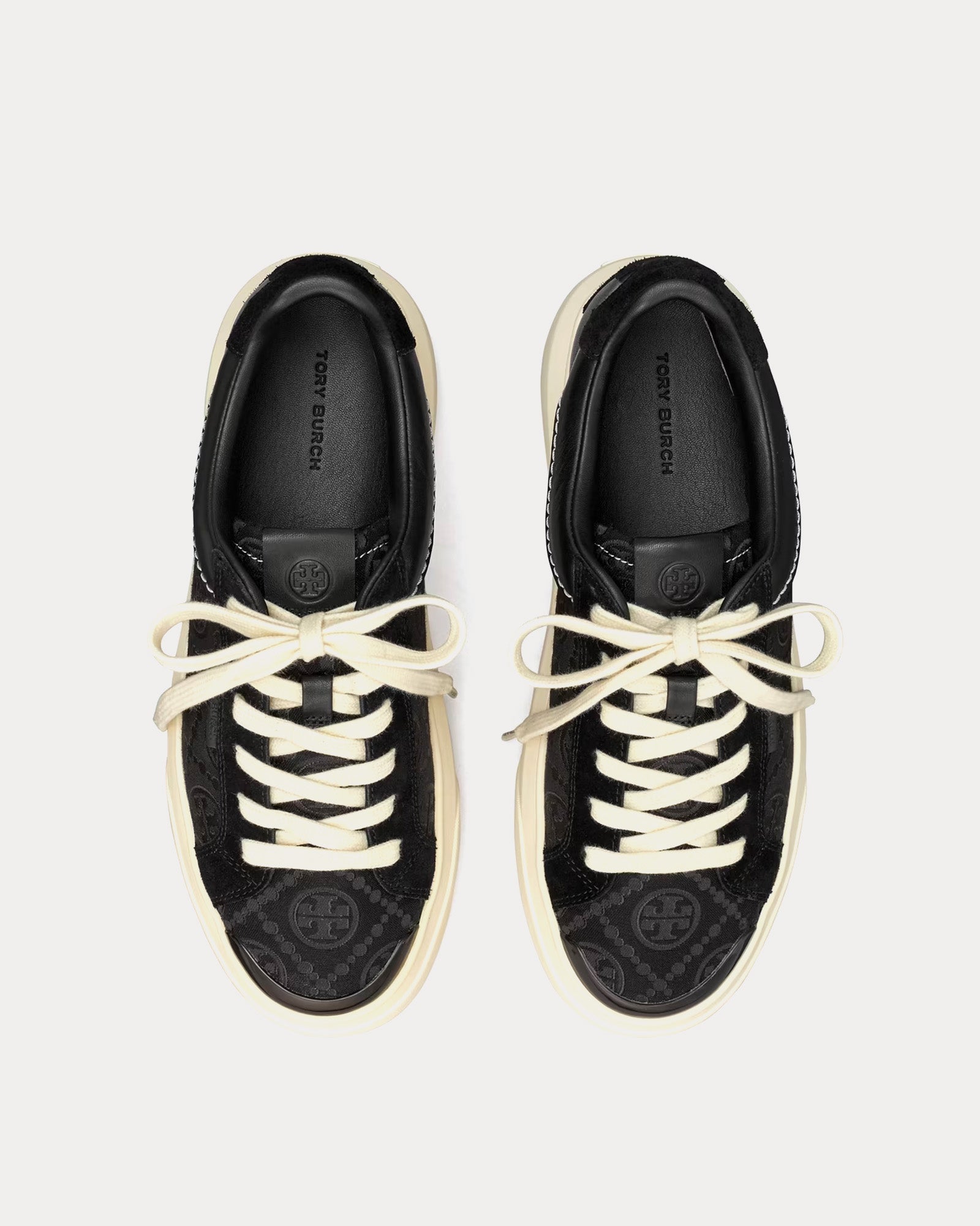 Tory Burch - T Monogram Ladybug Inverted Black / Perfect Black Low Top Sneakers